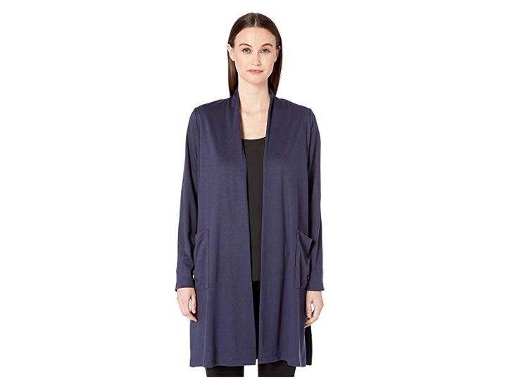 Eileen Fisher Long Cardigan (indigo) Women's Sweater