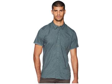 Hurley Dri-fit Tod Short Sleeve Woven (faded Spruce) Men's Clothing