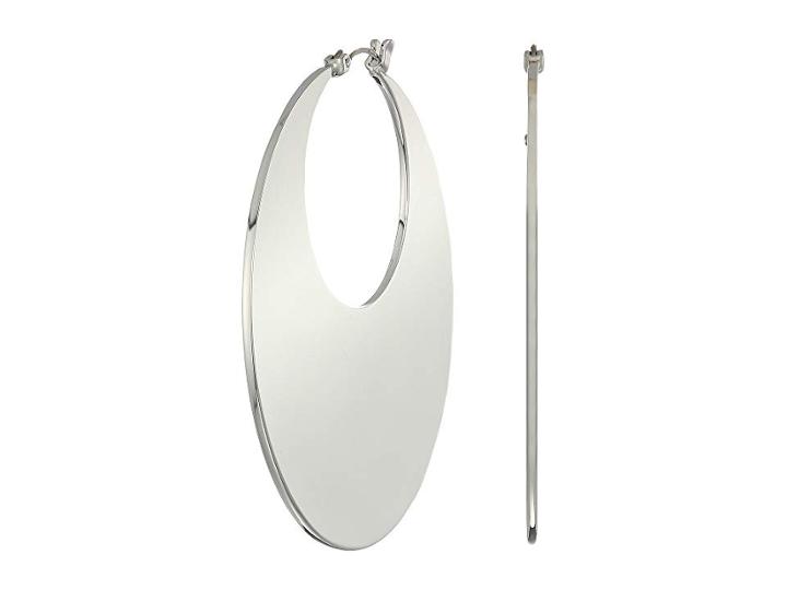 Vince Camuto Drama Disc Hoop Earrings (silver) Earring