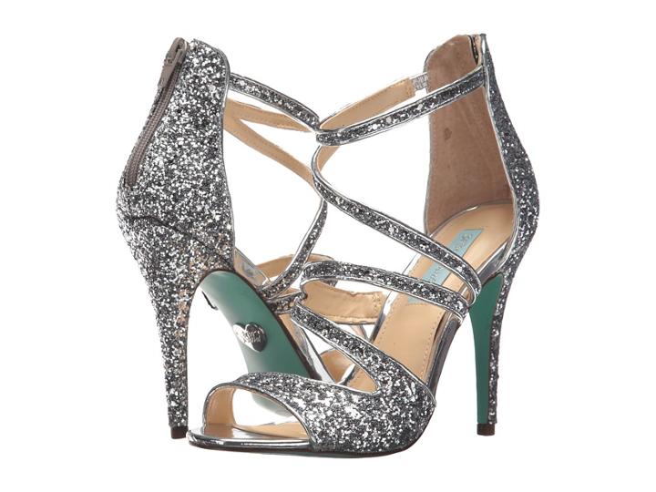 Blue By Betsey Johnson Izzy (silver Glitter) High Heels