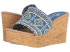 Sbicca Salice (blue Multi) Women's Wedge Shoes