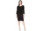 Gabby Skye Full Fashion Sweater Dress (black) Women's Dress