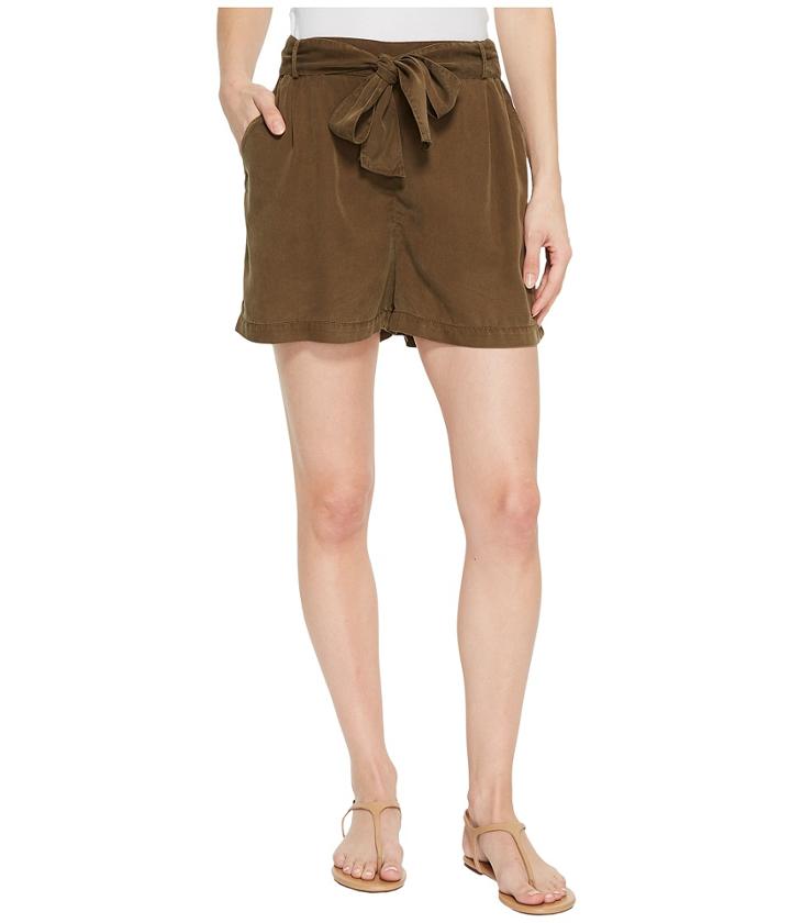 Three Dots Nova Twill Shorts (olive Branch) Women's Shorts