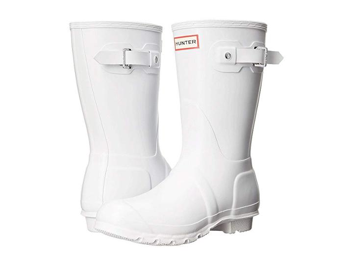 Hunter Original Short Rain Boots (white 1) Women's Rain Boots