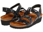 Naot Footwear Kayla (black Reptile Patent Leather) Women's Sandals