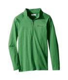 Columbia Kids Silver Ridge 1/4 Zip (little Kids/big Kids) (fuse Green Heather) Boy's Long Sleeve Pullover