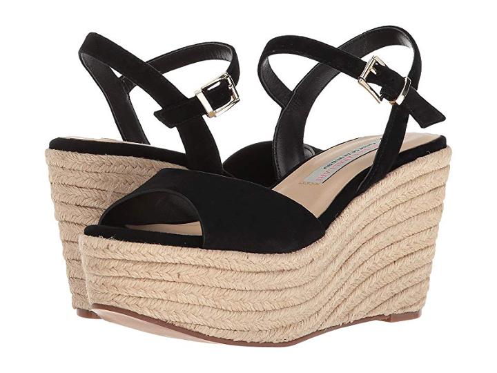 Kristin Cavallari Brandie Espadrille Wedge (black Kid Suede) Women's Wedge Shoes