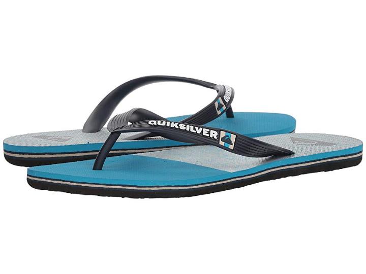 Quiksilver Molokai Slab Logo (black/blue/blue) Men's Sandals
