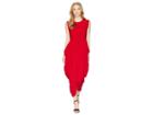 Kamalikulture By Norma Kamali Sleeveless Waterfall Dress (red) Women's Dress