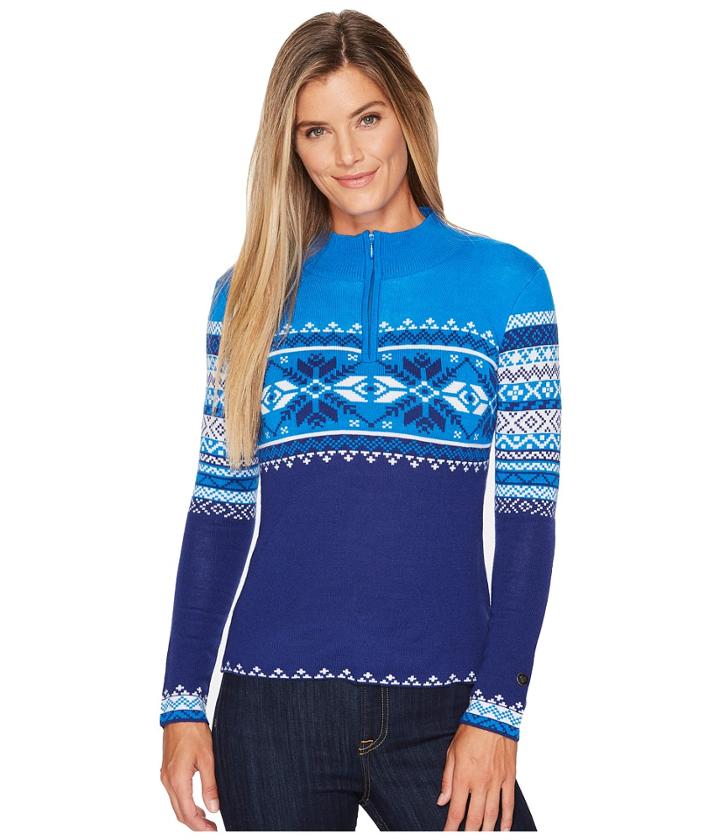 Obermeyer Carla Knit 1/2 Zip (dusk) Women's Clothing