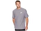 Nike Nsw Av15 Top Short Sleeve Knit (gunsmoke/heather/white) Men's Clothing