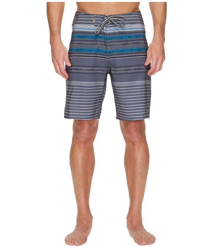 Quiksilver Waterman Inca Stripe Boardshorts (coal) Men's Swimwear