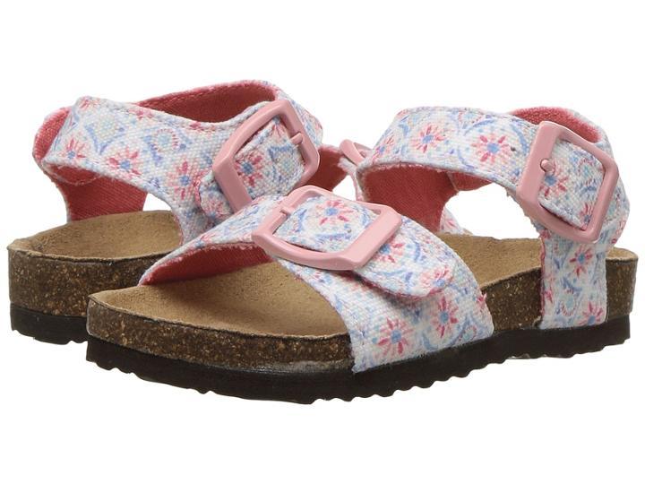 Joules Kids Tippy Toes Sandal (toddler) (cream Summer Mosaic) Girls Shoes