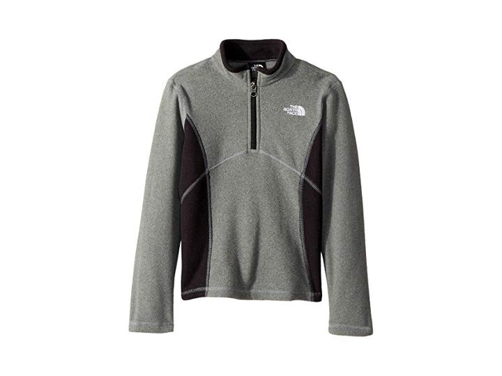 The North Face Kids Glacier 1/4 Zip (little Kids/big Kids) (tnf Medium Grey Heather/tnf Black) Girl's Long Sleeve Pullover