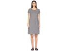 Eileen Fisher Organic Linen Jersey Stripe Dress (black/white) Women's Dress
