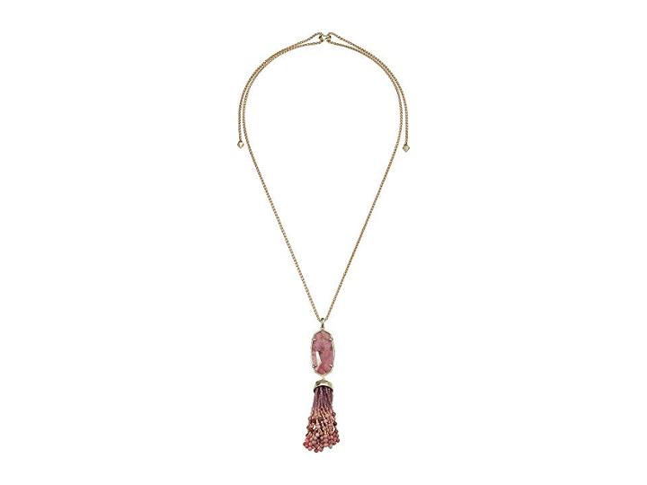 Kendra Scott Eva Necklace (gold/pink Rhodonite) Necklace