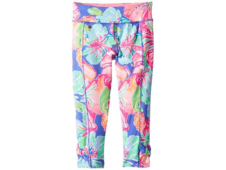 Lilly Pulitzer Kids Melody Leggings (toddler/little Kids/big Kids) (beckon Blue Jungle Utopia Small) Girl's Casual Pants