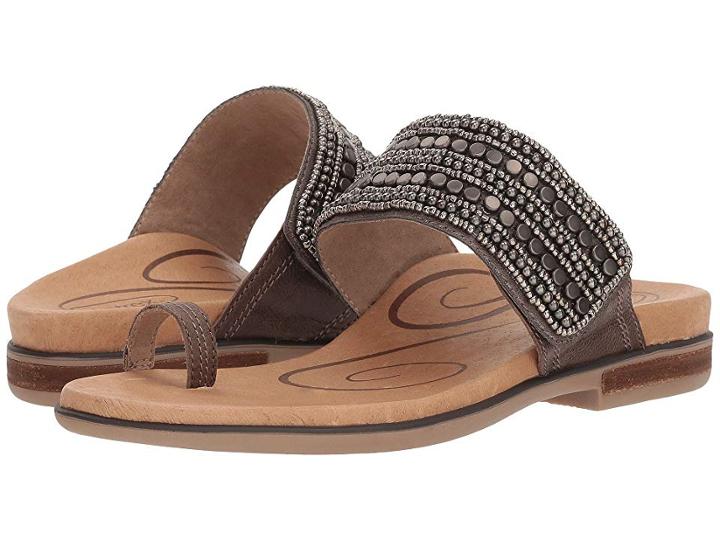 Aetrex Layla (stone) Women's Sandals