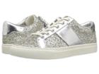 Tory Burch Carter Glitter Lace-up Sneaker (silver/silver) Women's Shoes