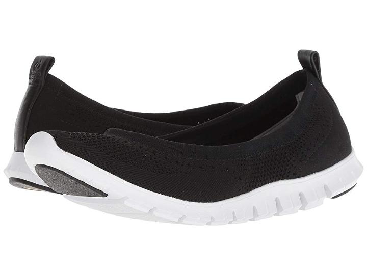 Cole Haan Zerogrand Stitchlite Ballet (black Knit/optic White) Women's Shoes