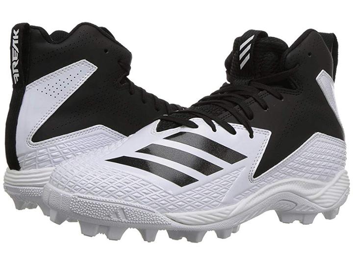 Adidas Kids Freak Mid Football Wide (little Kid/big Kid) (white/black) Boys Shoes