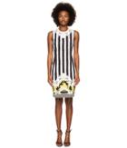 Versace Collection Sleeveless Striped Dress (black/white) Women's Dress