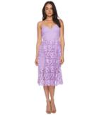 Donna Morgan Spaghetti Strap Lace Midi Dress (lavender) Women's Dress