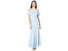 Laundry By Shelli Segal Long Chiffon Gown (powder Blue) Women's Dress