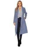 Brigitte Bailey Ryleigh Microsuede Coat (blue) Women's Coat