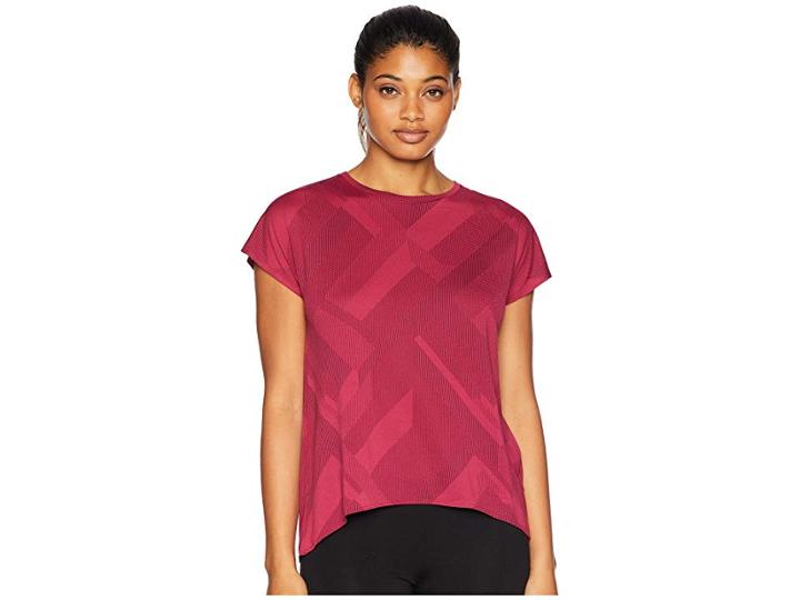 Brooks Array Short Sleeve Shirt (plum Eclipse Jacquard) Women's T Shirt