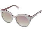 Guess Gu7591 (white/blush Front/gradient/pink Mirror Lens) Fashion Sunglasses
