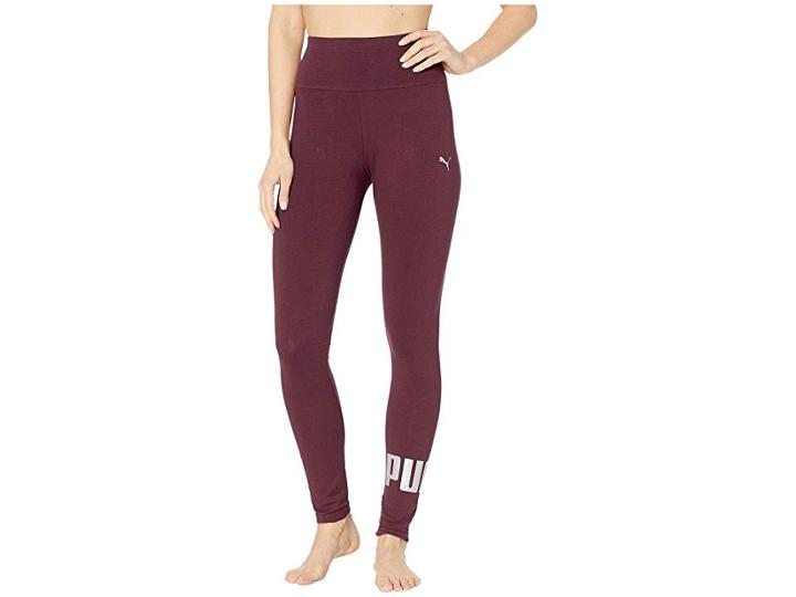 Puma Retro Athletic Leggings (fig/metallic Windchime) Women's Casual Pants