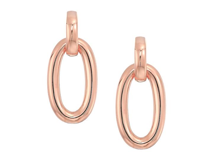 Kate Spade New York Chain Reaction Link Drop Earrings (rose Gold) Earring