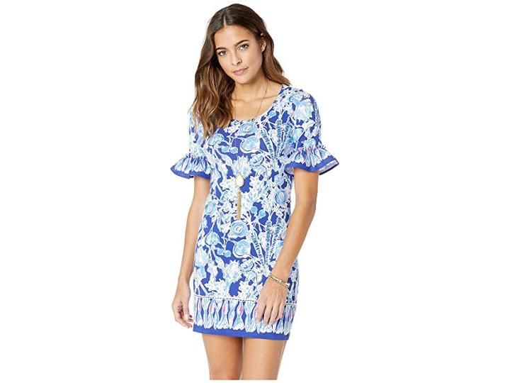 Lilly Pulitzer Jayden Dress (royal Purple Pretty Peas Engineered Dress) Women's Dress