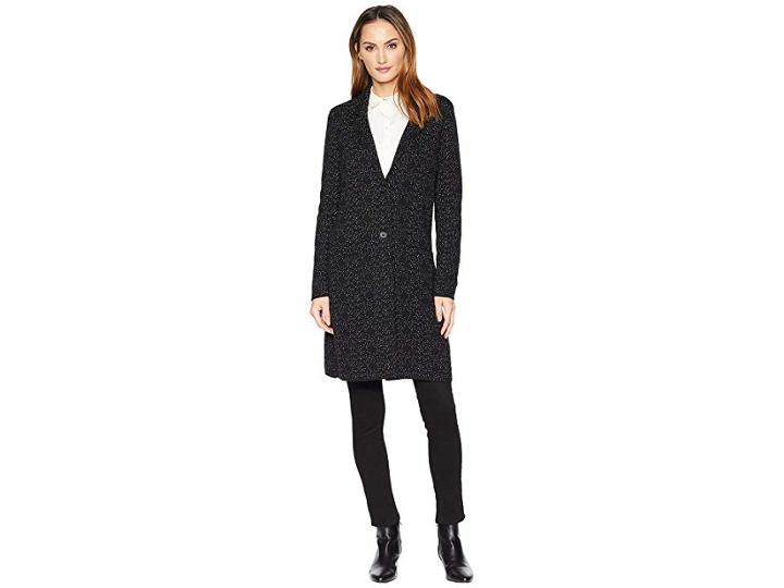 Tribal Long Sleeve Notch Collar Jacket (black) Women's Coat