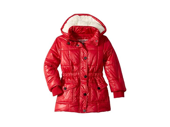 Urban Republic Kids Jane Long Puffer Jacket (little Kids/big Kids) (red) Girl's Jacket