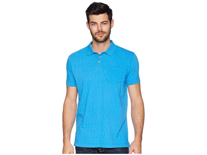 Vintage 1946 Negative Slub Polo (coastal Blue) Men's Clothing