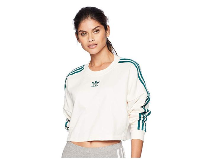 Adidas Originals Adibreak Cropped Sweater (chalk White) Women's Sweater