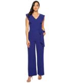 Tahari By Asl Flutter Jumpsuit (cobalt) Women's Jumpsuit & Rompers One Piece