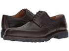A. Testoni Mixed Media Rubber Sole Wingtip Derby (ebony) Men's Lace Up Wing Tip Shoes