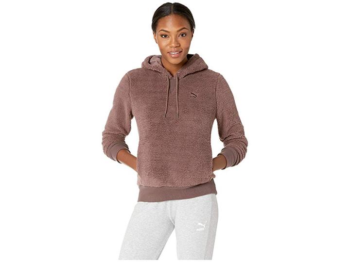 Puma Downtown Pullover Hoodie (peppercorn) Women's Sweatshirt