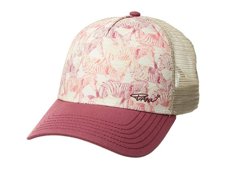 Prana La Viva Trucker Hat (petra Pink Safari) Caps