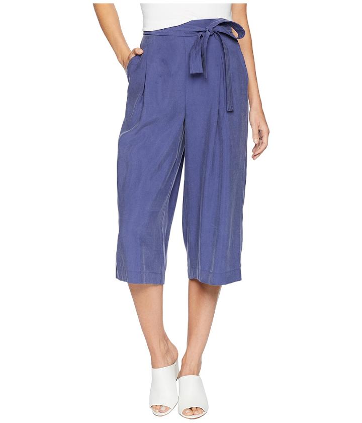 Bcbgmaxazria Self Belted Culotte Pants (deep Cobalt) Women's Casual Pants