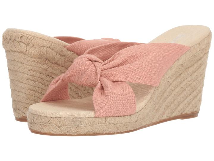 Soludos Knotted Wedge 90mm (dusty Rose) Women's Wedge Shoes