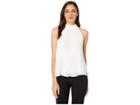 1.state Halter Tie Pleated Gauze Chiffon Blouse (soft Ecru) Women's Blouse