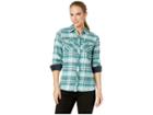 Marmot Bridget Midweight Flannel Long Sleeve (mallard Green) Women's Long Sleeve Button Up