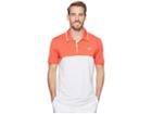 Adidas Golf Ultimate Heather Blocked Polo (hi-res Red Heather/grey One Heather) Men's Clothing