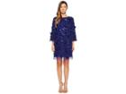 Marchesa Embroidered Tunic With Sequins And Beads (royal) Women's Dress