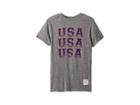 The Original Retro Brand Kids Vintage Tri-blend Usa Tee (big Kids) (streaky Grey) Boy's T Shirt