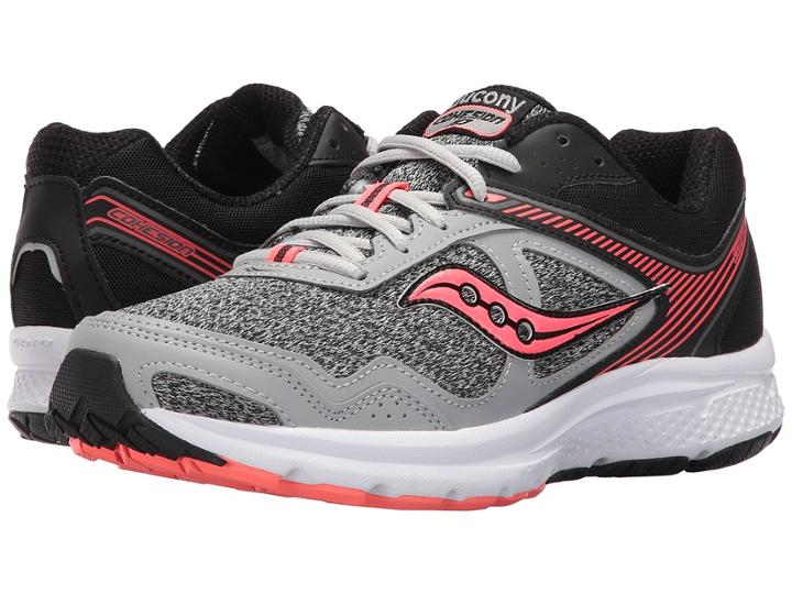 Saucony Cohesion 10 (grey/black/coral) Women's Shoes